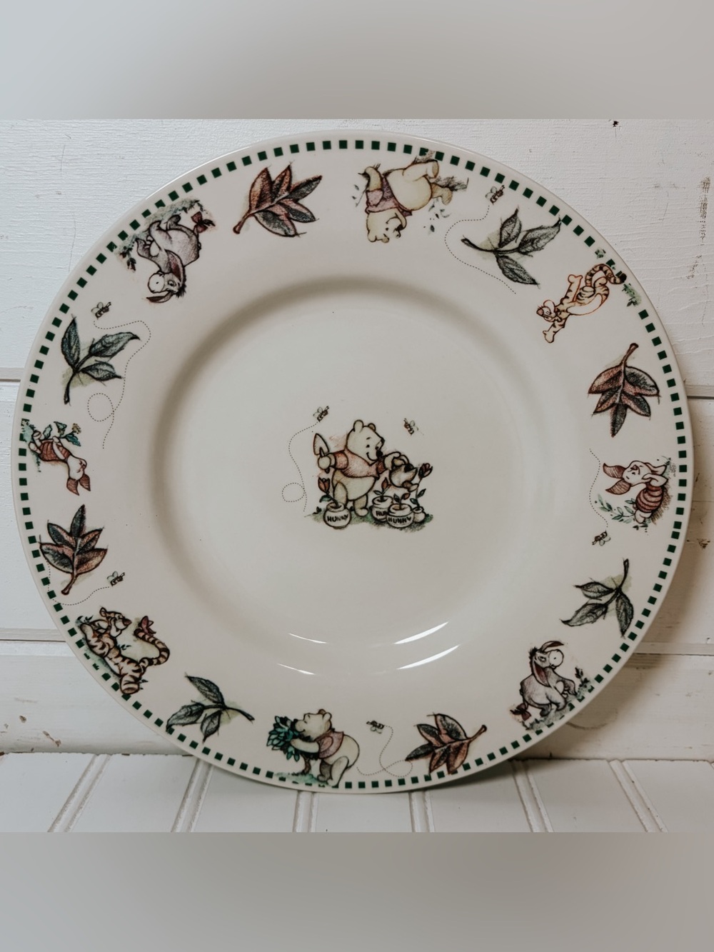 Vintage Winnie The Pooh Disney Stoneware Dinner Plate | Plate Wall